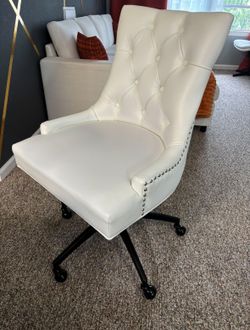 Leather White Chair