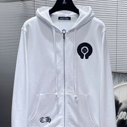 Chrome Hearts White Zip Up