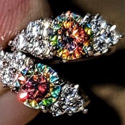 Beautiful Silver Moissanite "Diamond" Earrings 