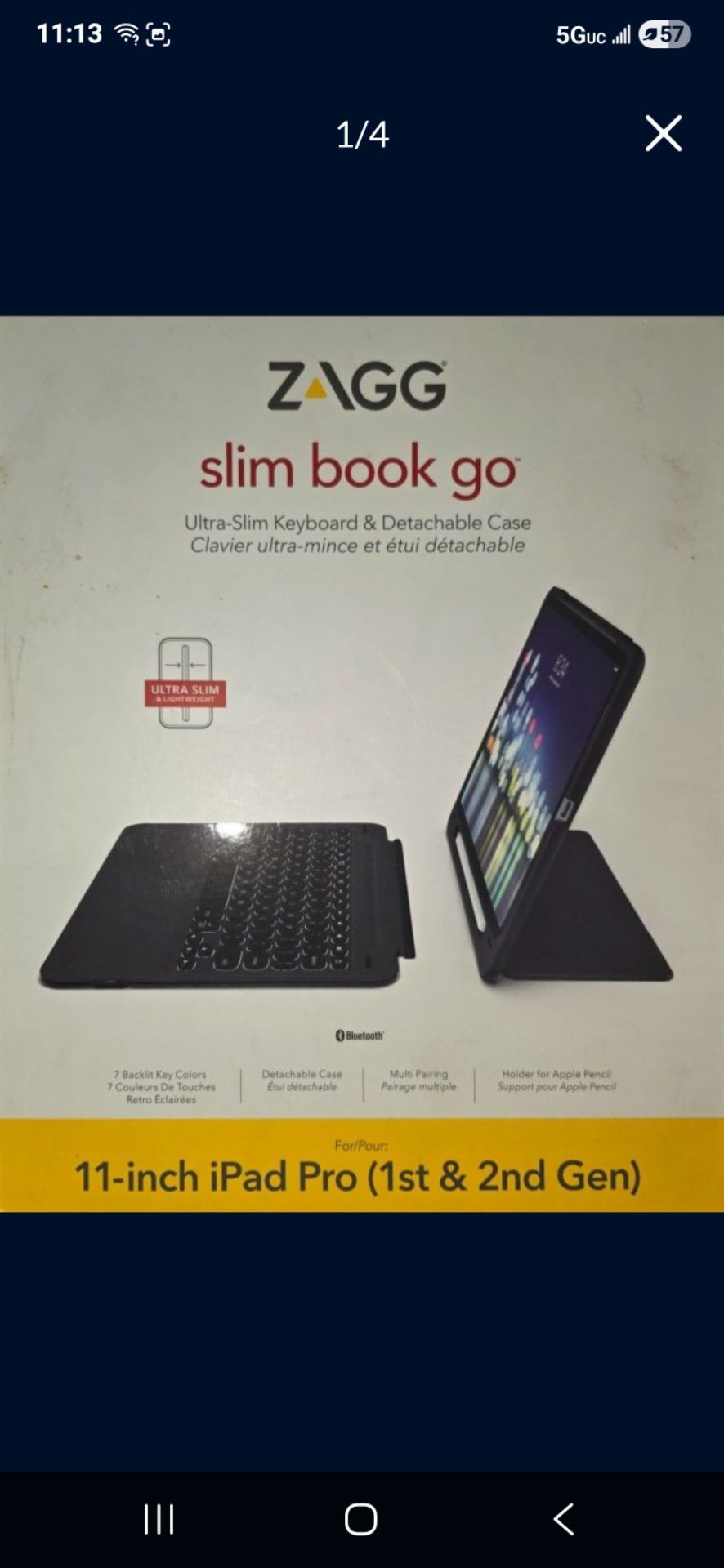 Zagg slim book go ipad pro 11 inch keyboard