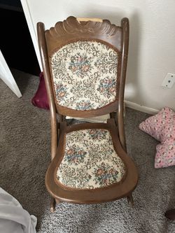 Victorian Flower Top Folding Rocker Kids Size