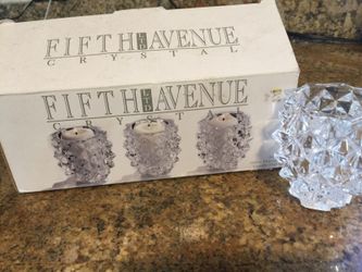 Crystal pinecone candle holders