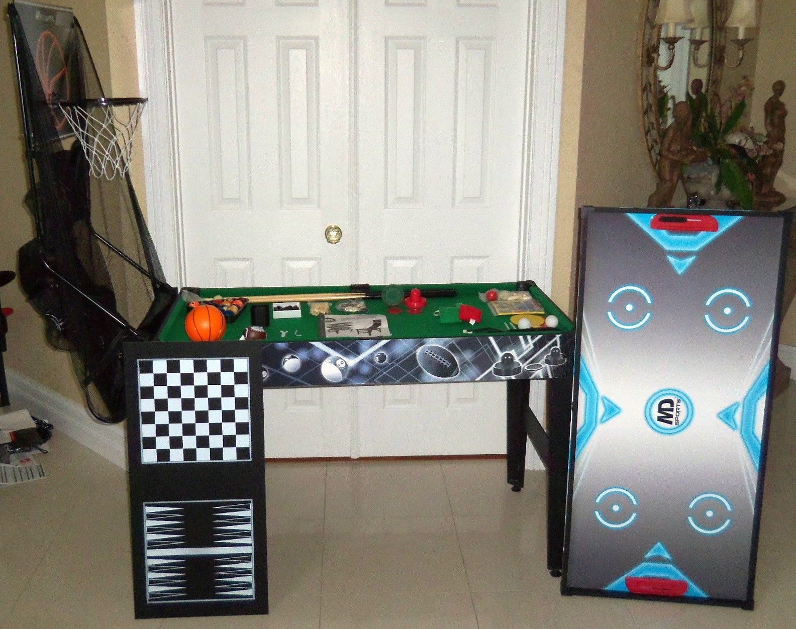 MD SPORTS 12 IN 1 GAME TABLE (MULTI GAME TABLE) 12 DIFFERENT TABLE TOP GAMES TO PLAY MODEL 1454820 - COMES WITH INSTRUCTION MANUAL