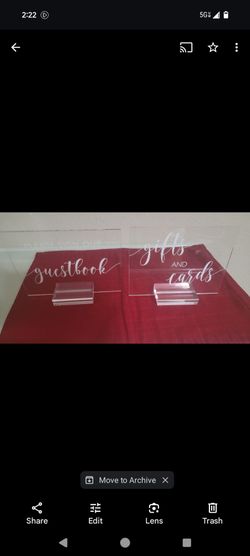 Acrylic Wedding Signs Set of 2