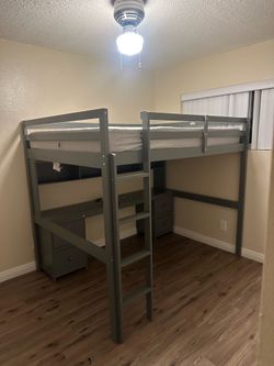 loft bed with desk NO MATTRESS