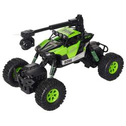 2.4GHz 4WD Off-Road Vehicles 1:16 Remote Control Rock Crawler Truck with WiFi 0.3MP Camera , Green
