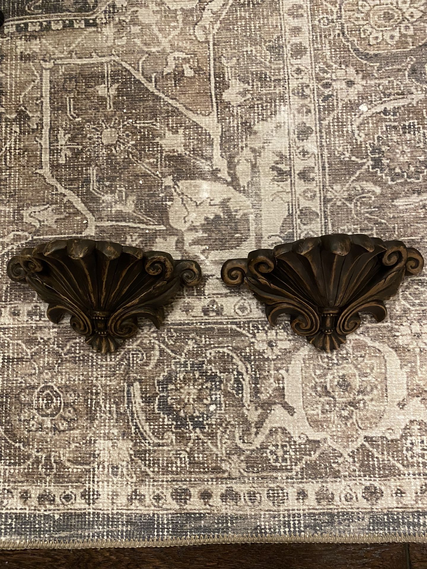 Sconces Wood Brown Two Of Them