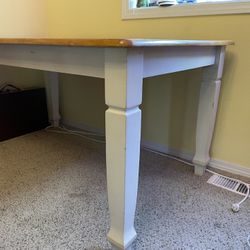 Oak And White Table