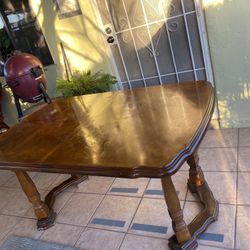 Solid Wood Table With 4 Chairs