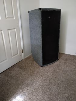 Audio Loud Speakers. Each Box Contains 2- 18" Sub Woofers And 1- 10" Titanium Tweeter