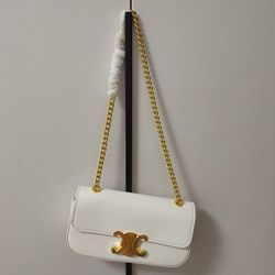  Teen Triomphe Bag In Shiny Calfskin 