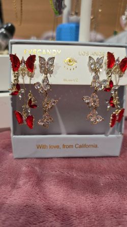 EyeCandy Los Angeles Butterfly Earrings