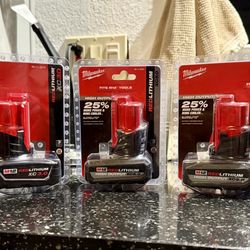 Milwaukee M12 Batteries, High Output And XC 3.0