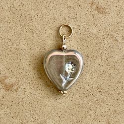 3 Different  Czech Glass Heart Pendants