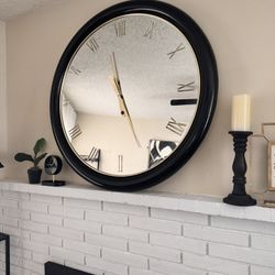 Extra Large Mirrored Wall Clock