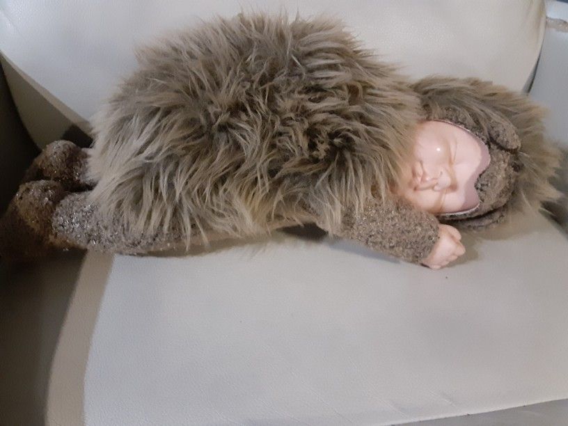 1998 Anne Geddes Baby Doll Plush Hedgehog Outfit 16" Long Large Unimax Toys