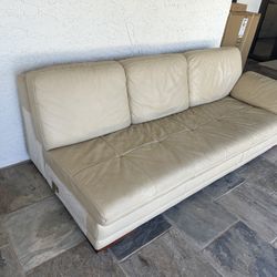 L-Shaped Leather Couch