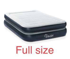 Evajoy Full Size Air Mattress with Built in Pump, 18'' Inflatable Luxury Double High Blow Up Mattress, Easy to Inflate/Quick Set Bed, Durable Portable