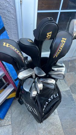 Golf clubs left handed with bag