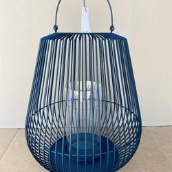 New Blomus 18” W x 21” H 65757 Nidea Iron Lantern, Matte Black Textured