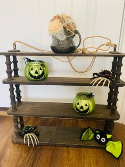 Small Antique Shelf great for Halloween Potions,