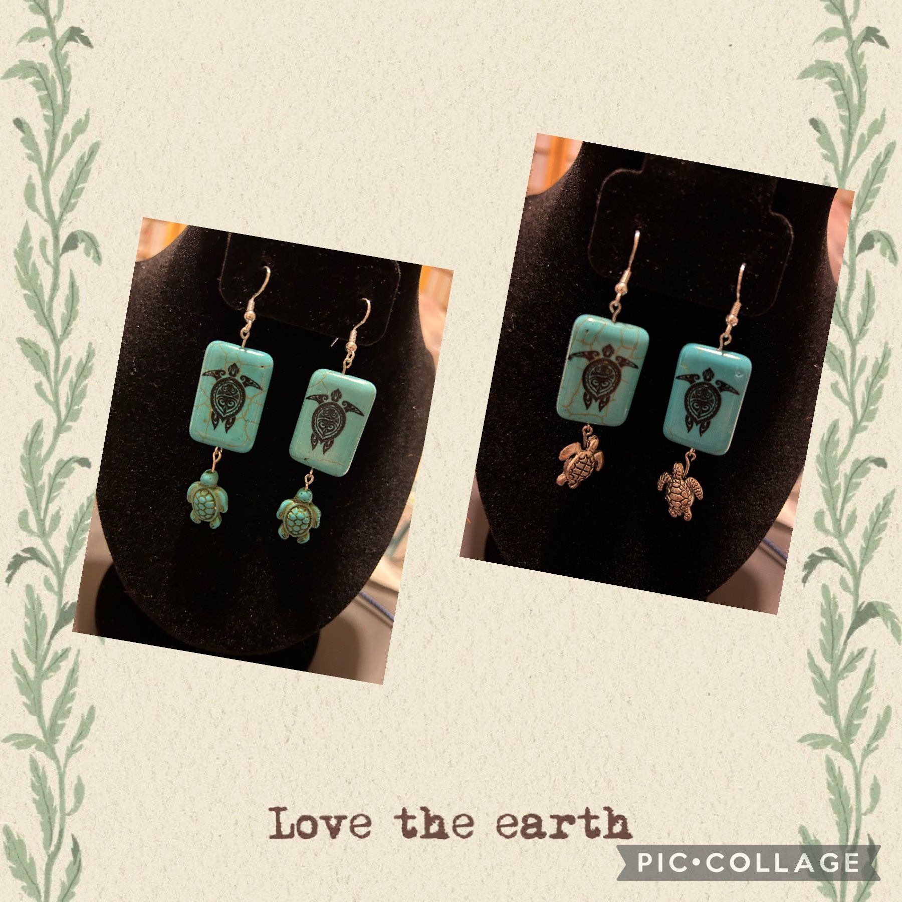 More Turtle Earrings For Sale - Handmade