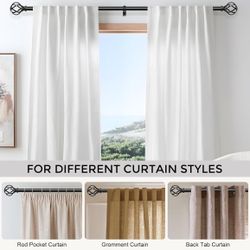 Curtain Rods for Windows 48 to 84 Inch