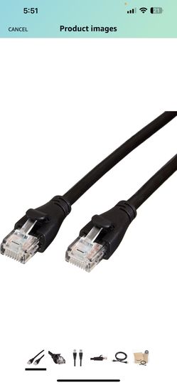 Amazon Basics RJ45 Cat-6 Ethernet Patch Internet Cable - 10-Pack, 3 Foot (0.9 Meters)