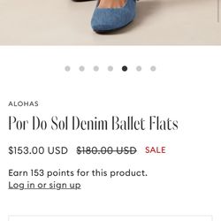 ALOHAS Por Do Sol Denim Ballet Flats