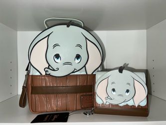 Dumbo Loungefly backpack with matching wallet