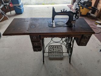 Vintage New Home Treadle Sewing Machine