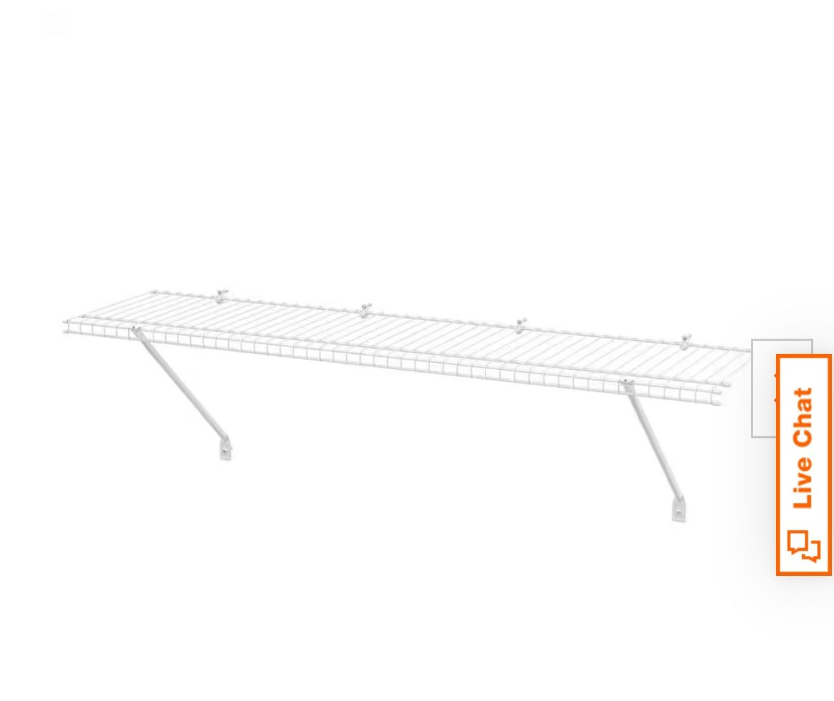 Everbilt Fixed Mount Shelf Kit White 48 x 12 Wire Storage Organizer Closet Hardware