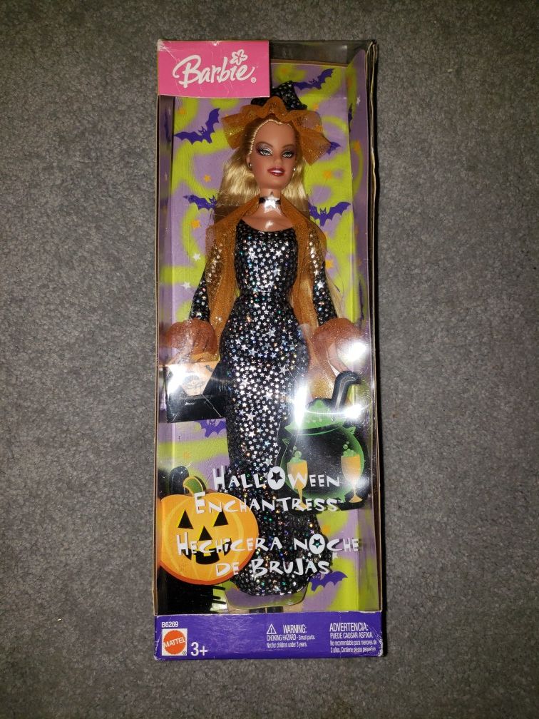 Halloween enchantress barbie and School Zone barbie
