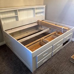 Full Size Book Case Bed With 6 Drawers 