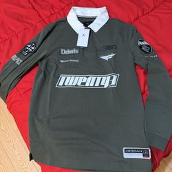 Jordan Men's Green Long Sleeve Shirt Size S