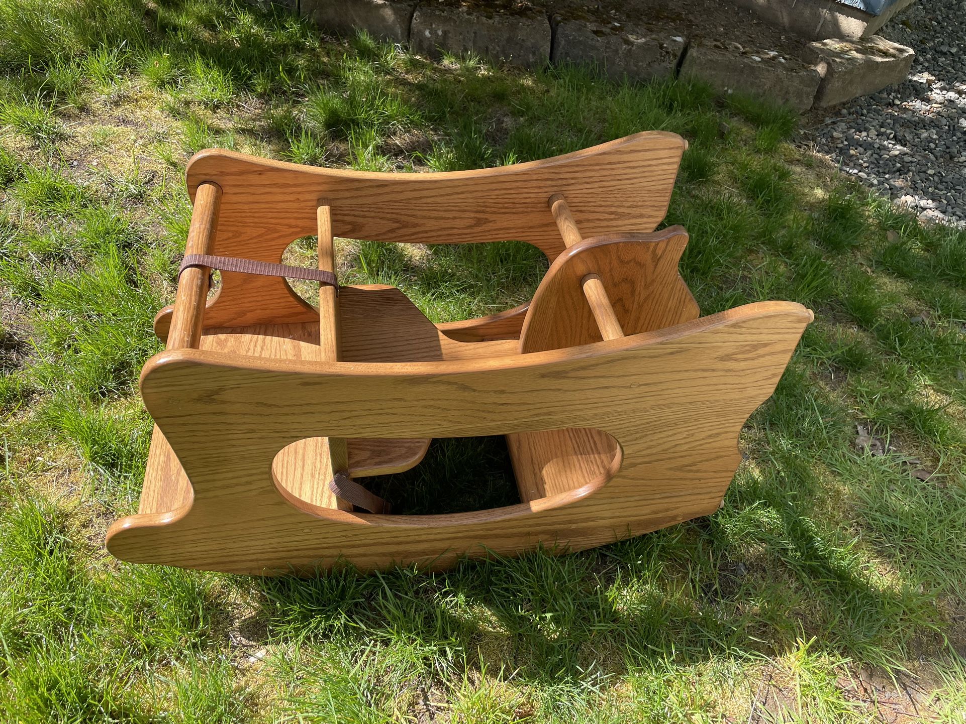 Solid Wood Rocking Horse/High Chair/Desk