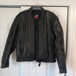 Hein Gericke Men's Vented Motorcycle Leather Jacket, Size 38 (US)
