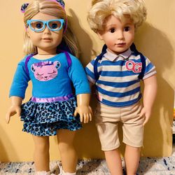 Kit American Girl Doll And Her New Brother 