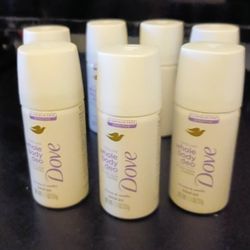LOT OF 7 DOVE WHOLE BODY DEODORANT SPRAY 