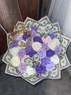 Foam Flowers Money Bouquet