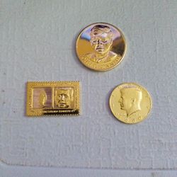 1980 P Jfk Gold Half Dollar 3 piece 