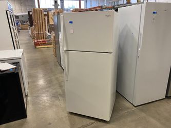 WHIRLPOOL All-White Fridge and Freezer Model #WRT314TFDW00