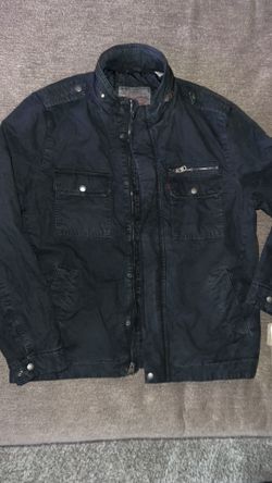 Levi's Mens Navy Washed Cotton Vintage Military Jacket