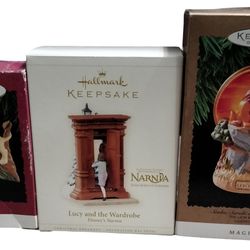 Vintage Hallmark Keepsake Ornaments Lot - Disney Lion King, Narnia, Toy Story, Waltons - All NIB!