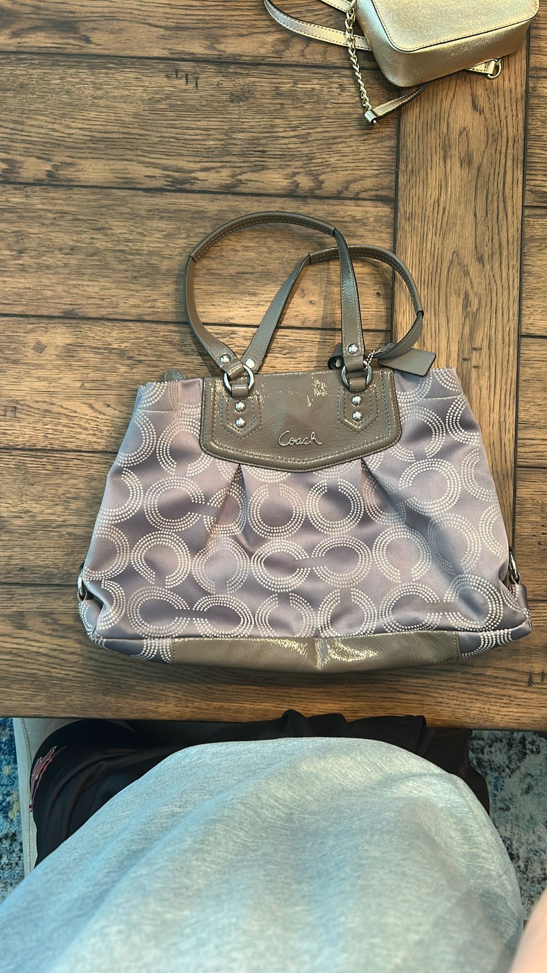 Gray Coach Bag