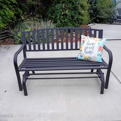 Bench Outdoor Patio Bench Glider 50 1/2" W X 28" D X 35 1/2" T - Seat 16 1/2" D