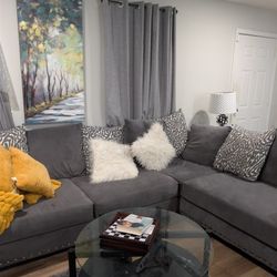 Sectional Couch Plus Coffee Table And End Tables