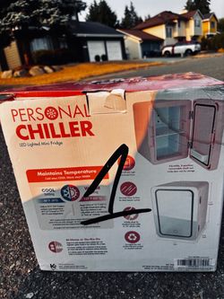 Personal Chiller LED Lighted Mini Fridge