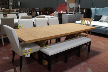 Hickory Trestle Dining Table — Trisha Yearwood "Today's Traditions" (Natural Hickory)