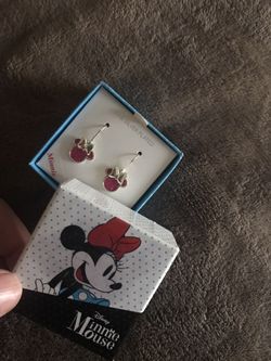 Fine silver plated Minnie Mouse Earrings